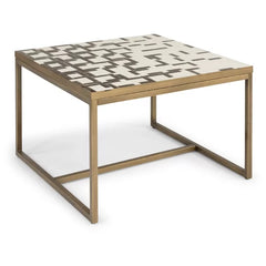 Geometric Coffee Table Contemporary Mosaic Tile Top