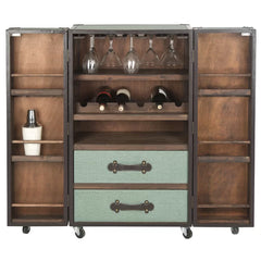 Sage Grayson Bar Cabinet Solid Manufactured Wood Perfect Store Wine