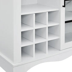 White Harvill Bar Cabinet Wear-Resistant Scratch-Resistant Manufactured Wood