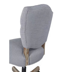 Gray Hutchinson Task Chair Wrapped in Linen Hued Polyester Fabric Design