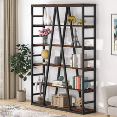 Bookshelf Tall Bookcase, Modern Open Bookshelves Open Shelves Design Maximizes the Open Space Feel,5-Layer