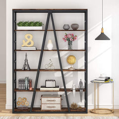 Bookshelf Tall Bookcase, Modern Open Bookshelves Open Shelves Design Maximizes the Open Space Feel,5-Layer