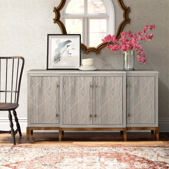 68" Wide Sideboard Perfect Place to Tuck Away your Belongings, Eight Flared Legs