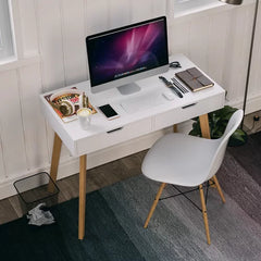 Landwehr Desk Extra Storage and a Sleek Look Made from Engineered Wood