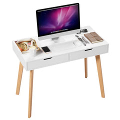 Landwehr Desk Extra Storage and a Sleek Look Made from Engineered Wood