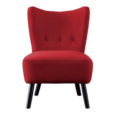 Accent Chair - Red Add Vibrant Accent to your Home's Modern Decor. The Velvet Covering of this Retro-Inspired Accent Chair