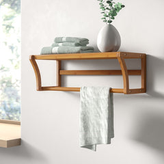 Wall Shelf Gives you Plenty of Space to Hang Clothes and Towels Wall-Mounting