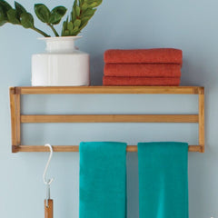 Wall Shelf Gives you Plenty of Space to Hang Clothes and Towels Wall-Mounting