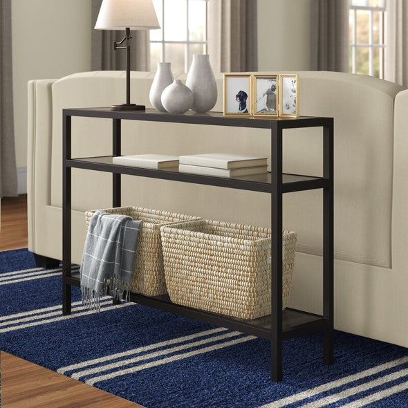 Lochlan Console Table Elongated Shelves and Clean Airy Quality