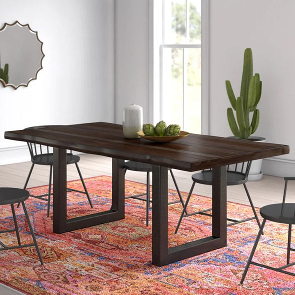 Gray Lonan 80'' Dining Table Brings Transitional Style to your Dining Room