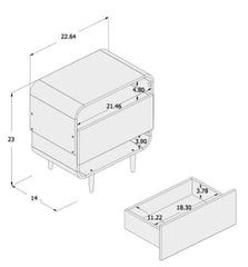 Nightstand, White 4 legs 1 Drawer Provide Essential Storage Space and Comfort Near your Bed