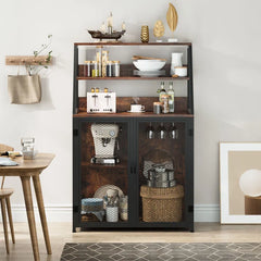 Marylane Bar Cabinet 5-Tier Storage Shelf in Different Height