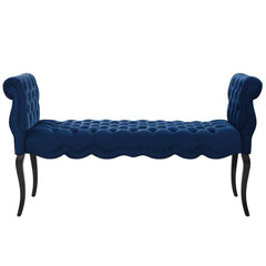 Navy Mcarthur Upholstered Bench Beautiful Accent or Extra Seating Solution