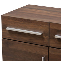 Varberg Mid-century Brown Sideboard Add Some Classic Storage to your Home Three Drawers and Three Cabinet Spaces with Doors