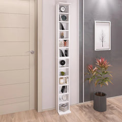 White Multimedia Media Shelves 10 Adjustable Shelves Provide Essential Storage Space