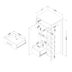 Bar Cabinet Six Open Spaces For Wine Bottles A Rack For Wine Glasses