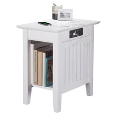 White Solid Wood Side Table This Vintage Cottage Style Side Table Features A Crisp, White Finish that Will Give Off A Classic, Clean Vibe