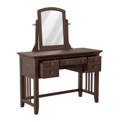 Modern Mission Bedroom Vanity and Mirror Set Bench Included