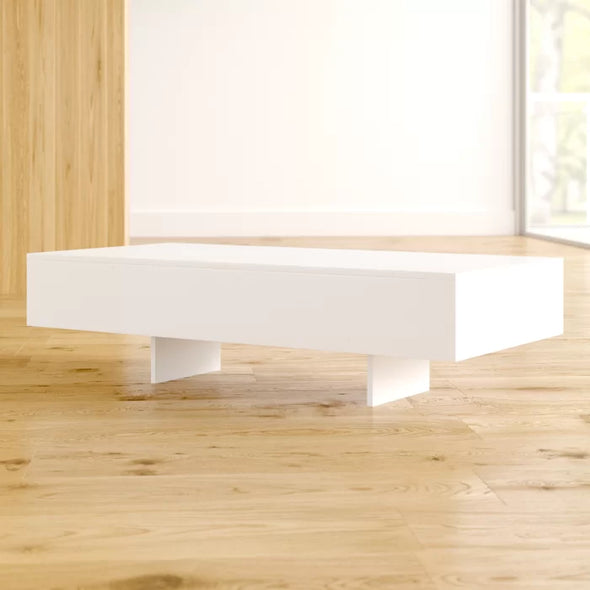 Pedestal Coffee Table Modern, Elegant Look Manufactured Wood