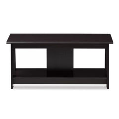 Wenge Brown Finished Wood Persinger Coffee Table Contemporary Style