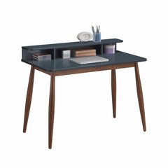 Storage Wood Office Desk Provides Three Open Pigeonholes Apered and Flared Wood Leg