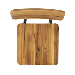 Set of 2 Acacia Wood Bar Stool 28-inch Laminated Acacia Wood Creates Stable Seats and Backs