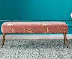 Alfred Upholstered Bench Velvet Touches Soft and Comfortable