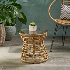 Wicker Side Table 15.50" W x 15.50" L x 15.50" H Unconventional Yet Sleek Look for your Patio Space