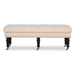 62” W x 19.63” D x 17.75” H Upholstered Bench Whether Placed in the Entryway Or At the Foot of the Bed, this Bench Brings Traditional Style