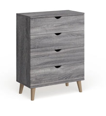 4 Drawer Chest Contemporary Distressed Grey