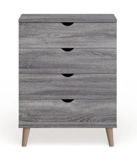 4 Drawer Chest Contemporary Distressed Grey