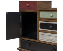 5 Drawer Solid Wood Chest Sole Multicolor