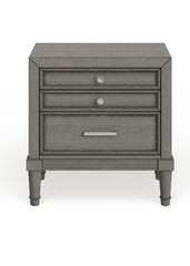 1 Hax Rustic Grey Solid Wood Nightstand