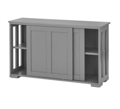 1 Jefferson Sliding Door Stackable Cabinet - Charcoal Grey Convenient Style to your Dining Area