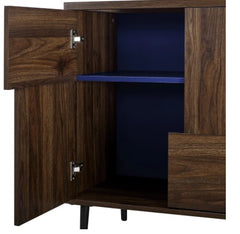 1 Modern Accent Storage Cabinet - Dark Walnut 30-inch Charming Accent Storage Furniture