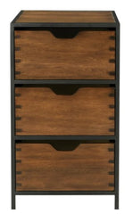 3- Drawer Storage Cabinet Industrial flair and rustic sophistication Decoration