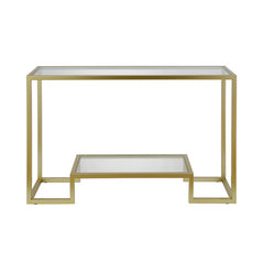 Shumake Geometric Shapes Console Table Lower Shelf is Stylishly Raised