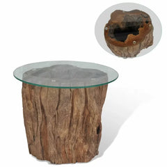 Solid Coffee Table Solid Teak Base Stable and Durable Perfect for Coffe Table