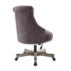 Charcoal Soule Task Chair Enveloped in Brushed Polyester Blend