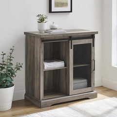 Gray Wash 32'' Wide Server Accent Storage To your Entryway, Buffet in your Kitchen, Bar Storage in your Dining, TV Stand in your Living Room