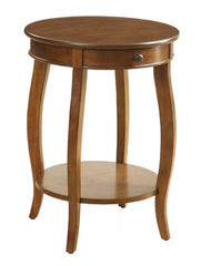 Walnut Shropshire End Table with Storage  Black Finish Brings Style and Function