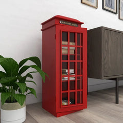 30'' Tall Single Telephone Booth Perfect for Organizer 3-Tier Storage Cabinet