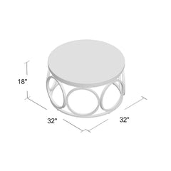 Tanna Coffee Table Round Tabletop Solid Mango Wood