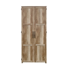 Lintel Oak Tiberius Armoire Hidden Storage Behind Doors