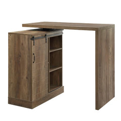 Tripp Bar Cabinet Rotation 360 Degree Farmhouse Style Natural Tone