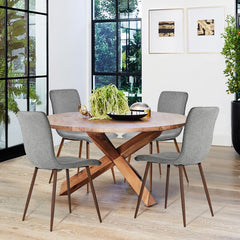 Side Chair Set of 4 Bring Mid-Century Modern Style to your Dining Room or Kitchen Nook with this Upholstered Dining Chair