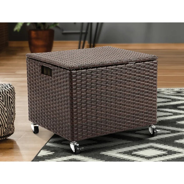 Espresso Wicker Basket Adds a Stylish and Decorative Accent Perfect Organize