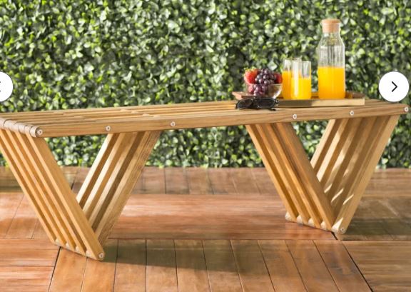 Light Brown Corralitos Eco-Friendly Wooden Picnic Bench