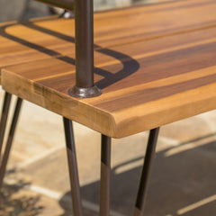 Acacia Wood Contemporary Twist to your Patio or Backyard with this Solid Acacia Wood Bench