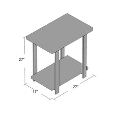 Natural Alezzi 27'' Tall Solid Wood End Table Brimming with Rustic Charm